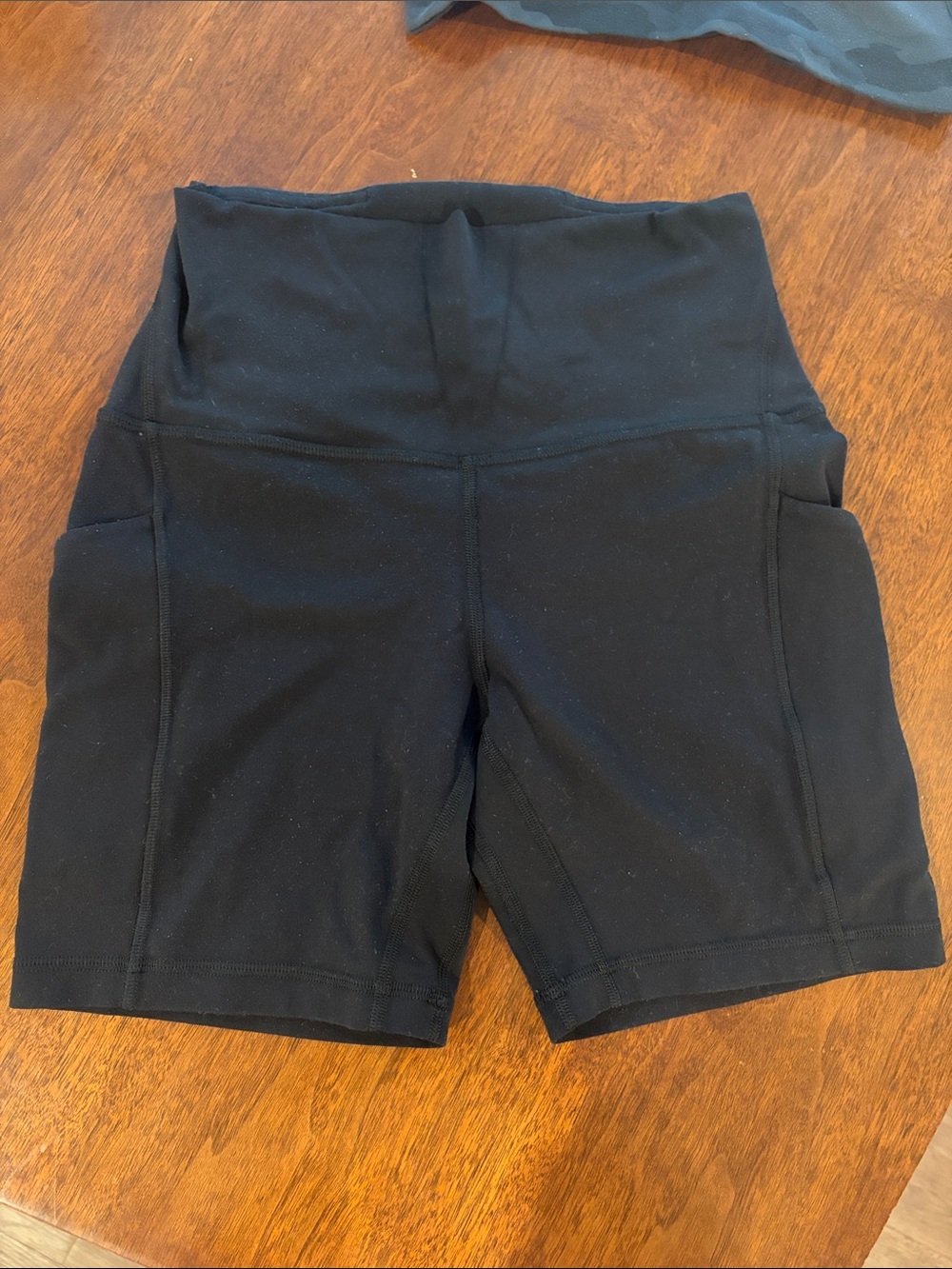 lululemon athletica Black High-Rise Bike Shorts with Side Pockets
